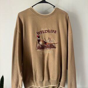 Outdoor Life Tan Wildlife Sweater